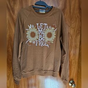 Dazey La Sunflower Brown Sweatshirt
